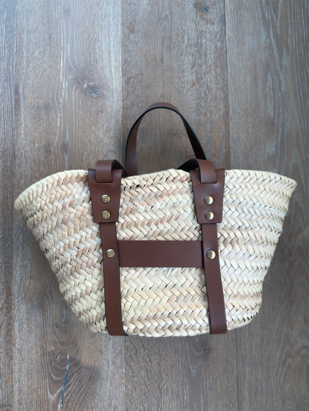 FRAME DENIM ‘Mini Straw Tote' Beach Bag - Picture 2 of 9
